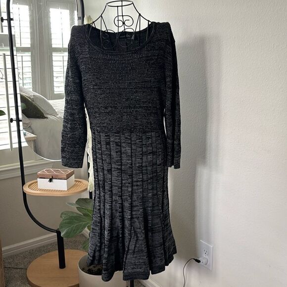 Nina Leonard Fit and Flare Sweater Dress - Picture 2 of 6